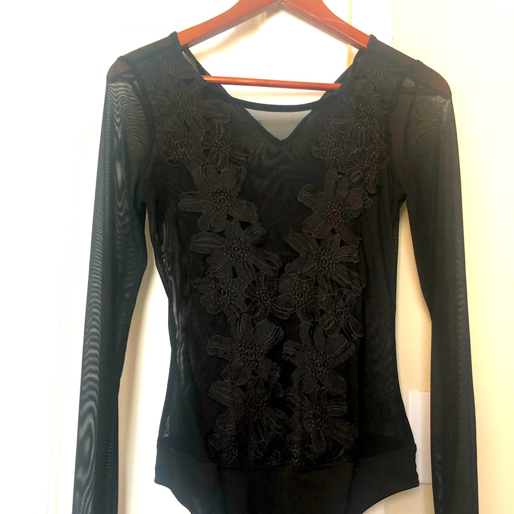 Lace bodysuits w flowers